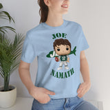 Joe Namath New York Jets, Soft Cotton Bella and Canvas Short Sleeve Tee shirt
