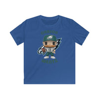 Carson Wentz Philadelphia Eagles White Jersey, Kids Gildan Softstyle Tee Shirt