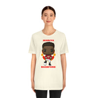 Marcus Rashford Manchester United, Soft Cotton Bella and Canvas Short Sleeve Tee shirt