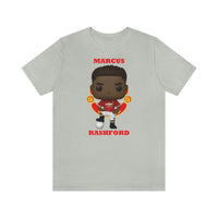 Marcus Rashford Manchester United, Soft Cotton Bella and Canvas Short Sleeve Tee shirt
