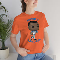 Barry Sanders Detroit Lions, Soft Cotton Bella and Canvas Short Sleeve Tee shirt