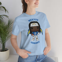 Melvin Gordon L.A Chargers, Soft Cotton Bella and Canvas Short Sleeve Tee shirt