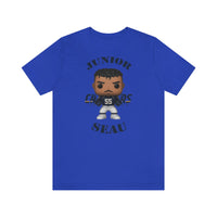 Junior Seau L.A Chargers, Soft Cotton Bella and Canvas Short Sleeve Tee shirt
