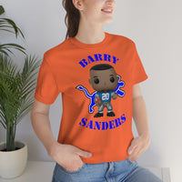 Barry Sanders Detroit Lions, Soft Cotton Bella and Canvas Short Sleeve Tee shirt