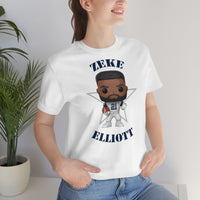 Zeke Elliott Dallas Cowboys (Throwback), Soft Cotton Bella and Canvas Short Sleeve Tee shirt
