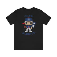 Drew Bledsoe New England Patriots, Soft Cotton Bella and Canvas Short Sleeve Tee shirt