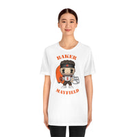 Baker Mayfield Cleveland Browns, Soft Cotton Bella and Canvas Short Sleeve Tee shirt