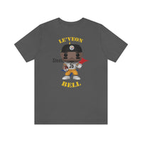 Leveon Bell Pittsburgh Steelers, Soft Cotton Bella and Canvas Short Sleeve Tee shirt