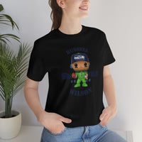 Russell Wilson Seattle Seahawks (Green), Soft Cotton Bella and Canvas Short Sleeve Tee shirt