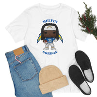Melvin Gordon L.A Chargers, Soft Cotton Bella and Canvas Short Sleeve Tee shirt