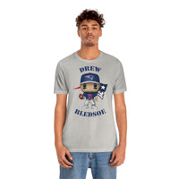Drew Bledsoe New England Patriots, Soft Cotton Bella and Canvas Short Sleeve Tee shirt