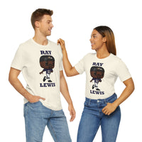 Ray Lewis Baltimore Ravens, Soft Cotton Bella and Canvas Short Sleeve Tee shirt