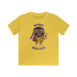 Kobe Bryant L.A Lakers (Yellow), Kids Gildan Softstyle Tee Shirt