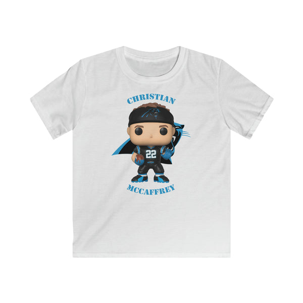 Christian McCaffrey Carolina Panthers, Kids Gildan Softstyle Tee Shirt