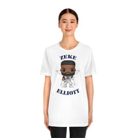 Zeke Elliott Dallas Cowboys (Throwback), Soft Cotton Bella and Canvas Short Sleeve Tee shirt