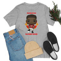 Marcus Rashford Manchester United, Soft Cotton Bella and Canvas Short Sleeve Tee shirt