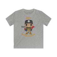 Ben Roethlisberger  Pittsburgh Steelers, Kids Gildan Softstyle Tee Shirt