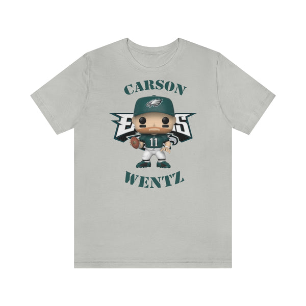 Carson Wentz Philadelphia Eagles (Green Jersey), Soft Cotton Bella and Canvas Short Sleeve Tee shirt