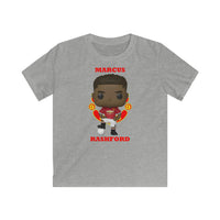 Marcus Rashford Manchester United, Kids Gildan Softstyle Tee Shirt