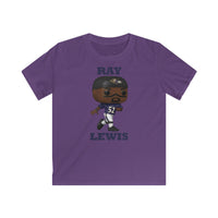 Ray Lewis Baltimore Ravens, Kids Gildan Softstyle Tee Shirt