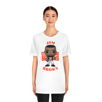 Jim Brown Cleveland Browns, Soft Cotton Bella and Canvas Short Sleeve Tee shirt