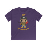 Ben Roethlisberger  Pittsburgh Steelers, Kids Gildan Softstyle Tee Shirt
