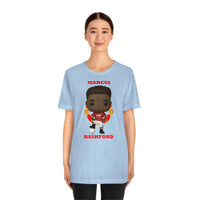 Marcus Rashford Manchester United, Soft Cotton Bella and Canvas Short Sleeve Tee shirt
