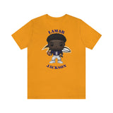 Lemar Jackson Baltimore Ravens, Soft Cotton Bella and Canvas Short Sleeve Tee shirt