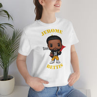Jerome Bettis Pittsburgh Steelers, Soft Cotton Bella and Canvas Short Sleeve Tee shirt