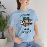Carson Wentz Philadelphia Eagles (Green Jersey), Soft Cotton Bella and Canvas Short Sleeve Tee shirt