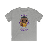 Kobe Bryant L.A Lakers (Yellow), Kids Gildan Softstyle Tee Shirt