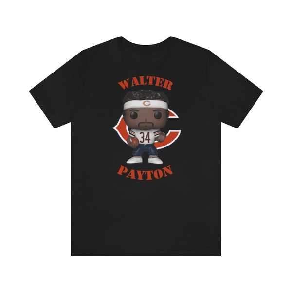 Walter Payton Chicago Bears (White), Soft Cotton Bella and Canvas Short Sleeve Tee shirt
