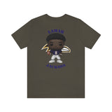 Lemar Jackson Baltimore Ravens, Soft Cotton Bella and Canvas Short Sleeve Tee shirt