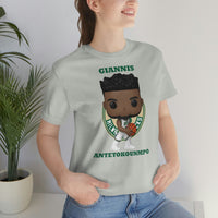 Giannis Antetokounmpo Milwaukee Bucks , Soft Cotton Bella and Canvas Short Sleeve Tee shirt