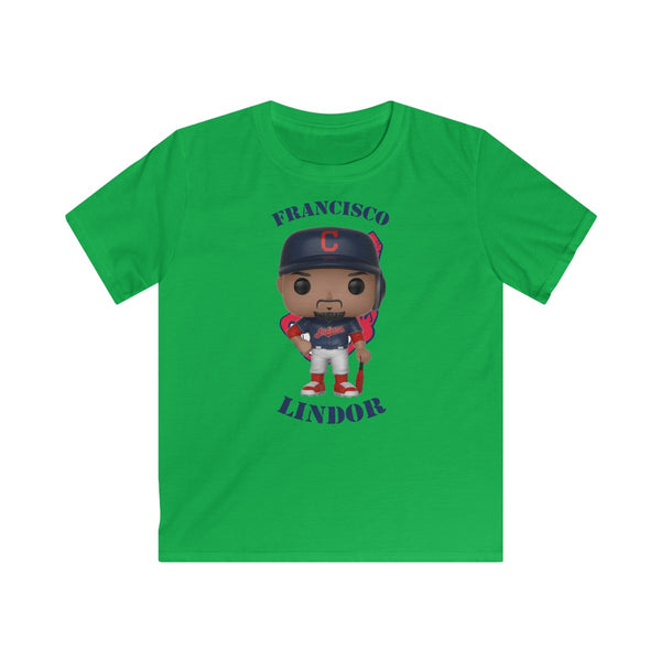 Francisco Lindor Cleveland Indians, Kids Gildan Softstyle Tee Shirt