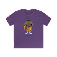 Kobe Bryant L.A Lakers (Yellow), Kids Gildan Softstyle Tee Shirt