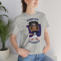 Saquon Barkley New York Giants, Soft Cotton Bella and Canvas Short Sleeve Tee shirt