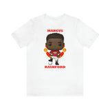 Marcus Rashford Manchester United, Soft Cotton Bella and Canvas Short Sleeve Tee shirt