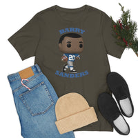 Barry Sanders Detroit Lions, Soft Cotton Bella and Canvas Short Sleeve Tee shirt
