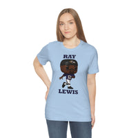 Ray Lewis Baltimore Ravens, Soft Cotton Bella and Canvas Short Sleeve Tee shirt