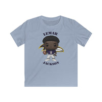 Lemar Jackson Baltimore Ravens, Kids Gildan Softstyle Tee Shirt