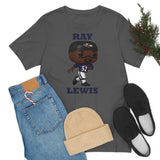 Ray Lewis Baltimore Ravens, Soft Cotton Bella and Canvas Short Sleeve Tee shirt