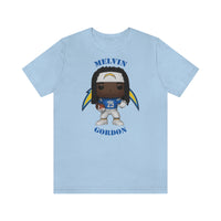 Melvin Gordon L.A Chargers, Soft Cotton Bella and Canvas Short Sleeve Tee shirt