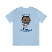 Barry Sanders Detroit Lions, Soft Cotton Bella and Canvas Short Sleeve Tee shirt