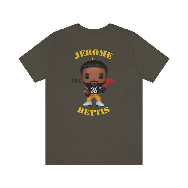 Jerome Bettis Pittsburgh Steelers, Soft Cotton Bella and Canvas Short Sleeve Tee shirt
