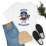 Drew Bledsoe New England Patriots, Soft Cotton Bella and Canvas Short Sleeve Tee shirt