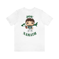 Joe Namath New York Jets, Soft Cotton Bella and Canvas Short Sleeve Tee shirt