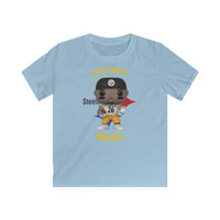Leveon Bell Pittsburgh Steelers, Kids Gildan Softstyle Tee Shirt