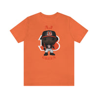A.J Green Cincinnati Bengals, Soft Cotton Bella and Canvas Short Sleeve Tee shirt