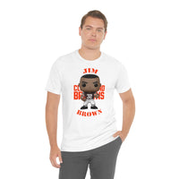 Jim Brown Cleveland Browns, Soft Cotton Bella and Canvas Short Sleeve Tee shirt